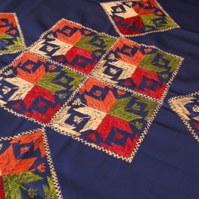 Floral Phulkari Hand Embroidered Double Bedsheet with 2 Pillow Covers Set (108 x 90 in) 05