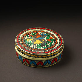  Godna Madhubani Handpainted Stainless Steel Casserole