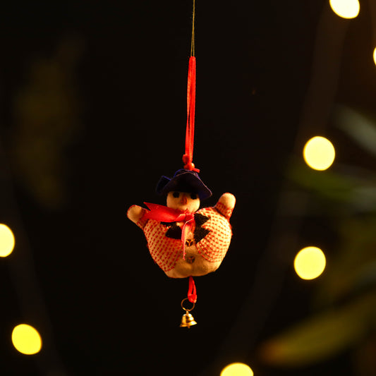 Snowman - Handmade Fabart Christmas Ornament