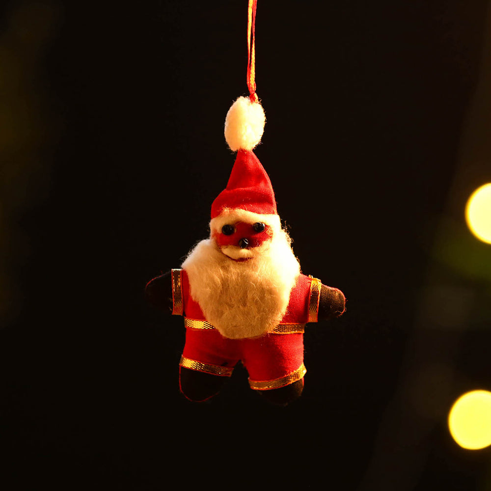 Santa - Handmade Fabart Christmas Ornament