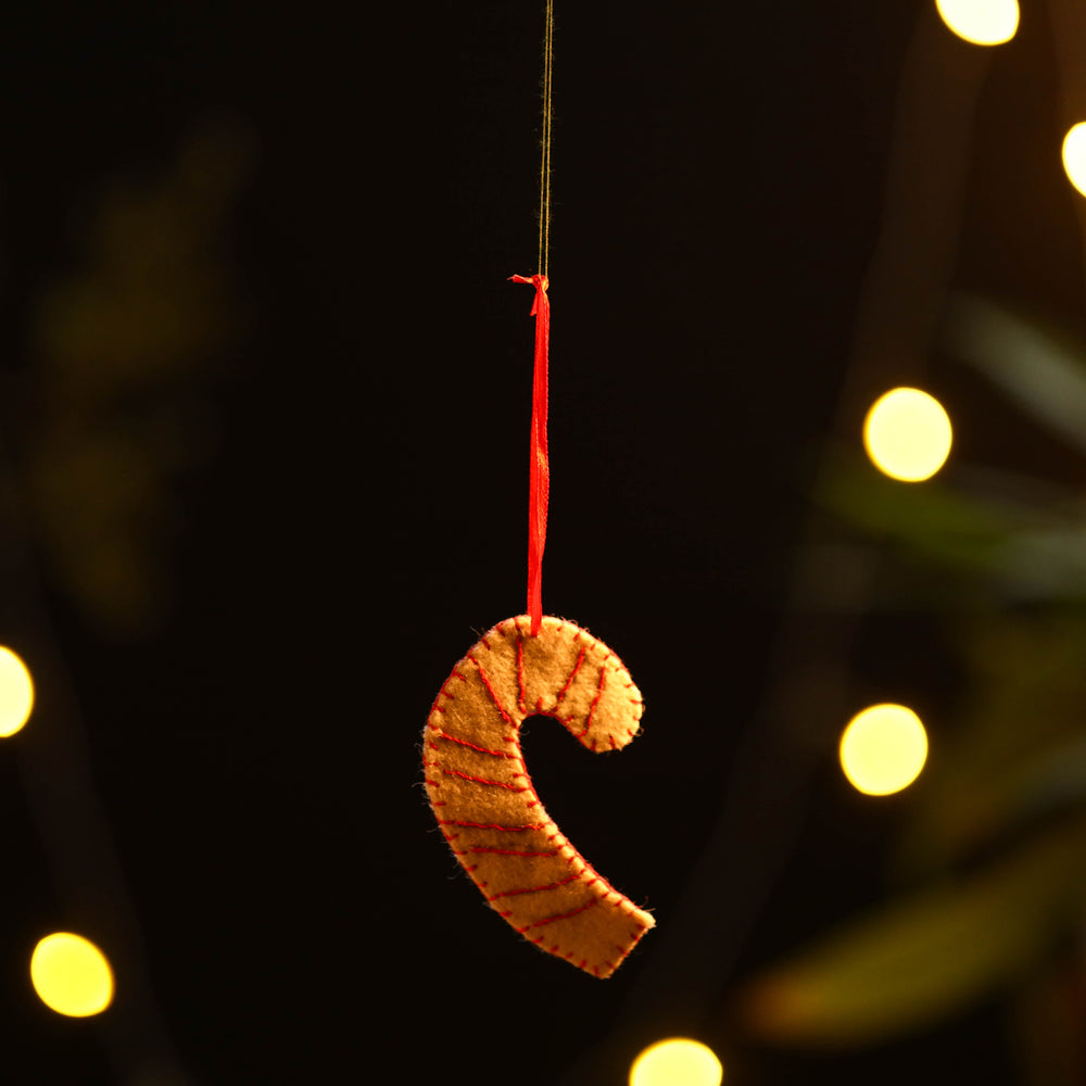 Candy Cane - Handmade Felt Christmas Ornament