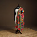 Srikalahasti Pen Work Kalamkari Bangalore Silk Floral Handpainted Dupatta 14
