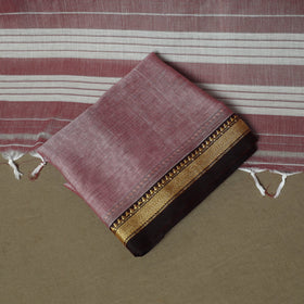 Pink - Dharwad Woven Mercerised Cotton 3pc Unstitched Dress Material Suit Set 35