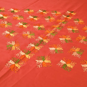 Floral Phulkari Hand Embroidered Double Bedsheet with 2 Pillow Covers Set (108 x 90 in) 07