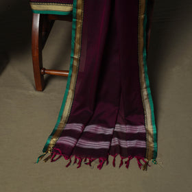 Purple - Dharwad Woven Mercerised Cotton 3pc Unstitched Dress Material Suit Set 36