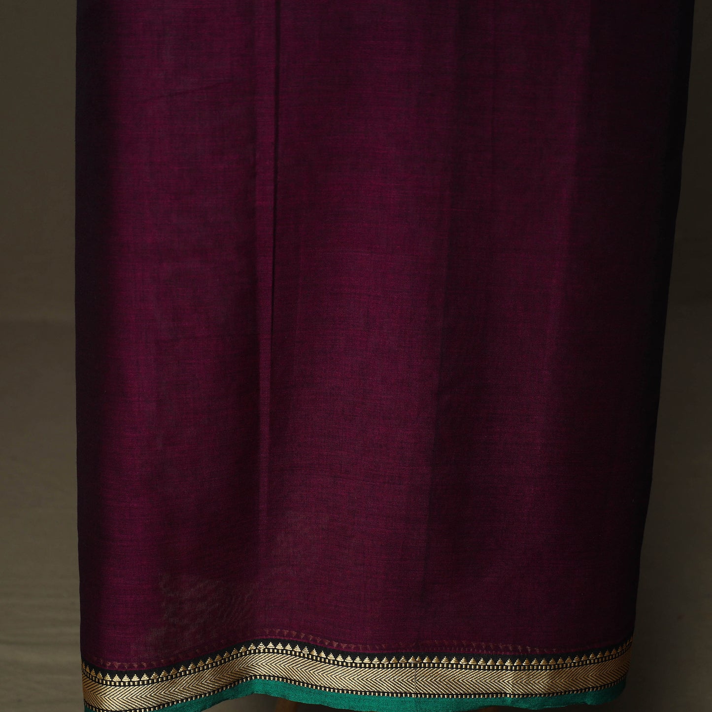 Purple - Dharwad Woven Mercerised Cotton 3pc Unstitched Dress Material Suit Set 36