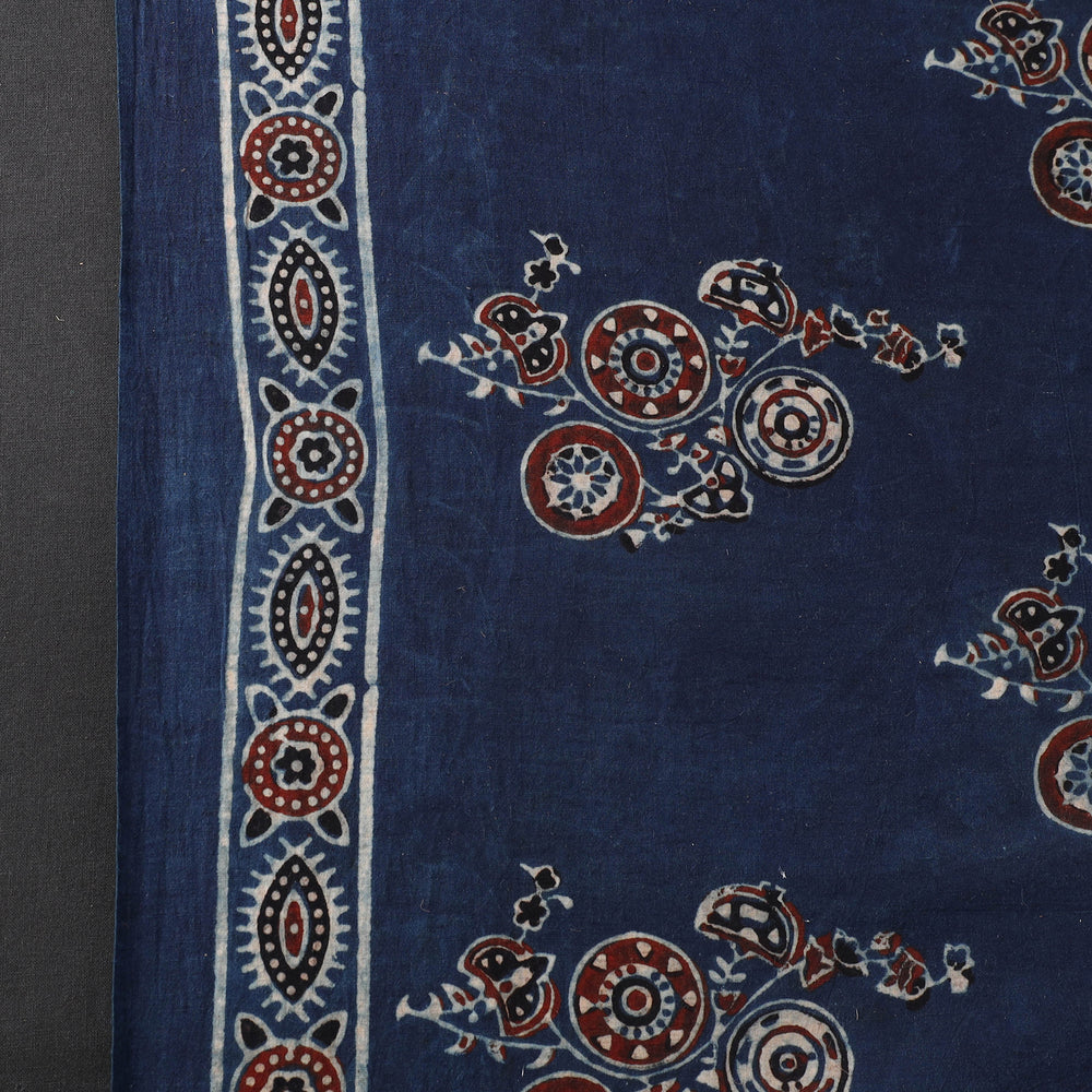 Blue - Pure Cotton Ajrakh Print Fabric 09