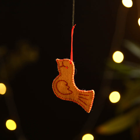 Bird- Handmade Felt Christmas Ornament