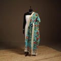 Srikalahasti Pen Work Kalamkari Bangalore Silk Floral Handpainted Dupatta 19