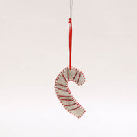 Candy Cane - Handmade Felt Christmas Ornament