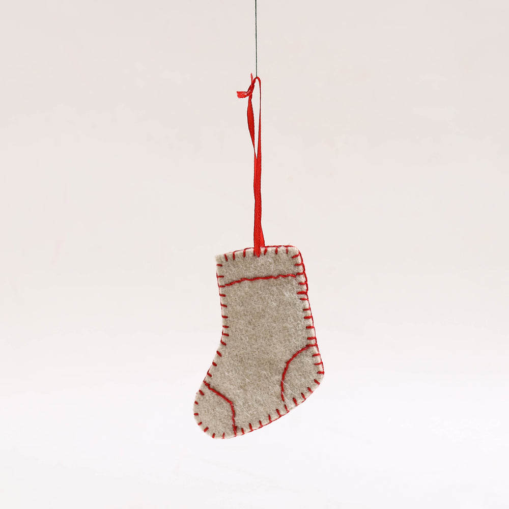 Sock - Handmade Felt Christmas Ornament