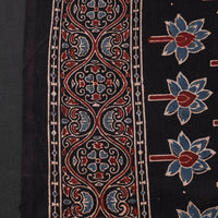 Black - Pure Cotton Ajrakh Print Fabric 14