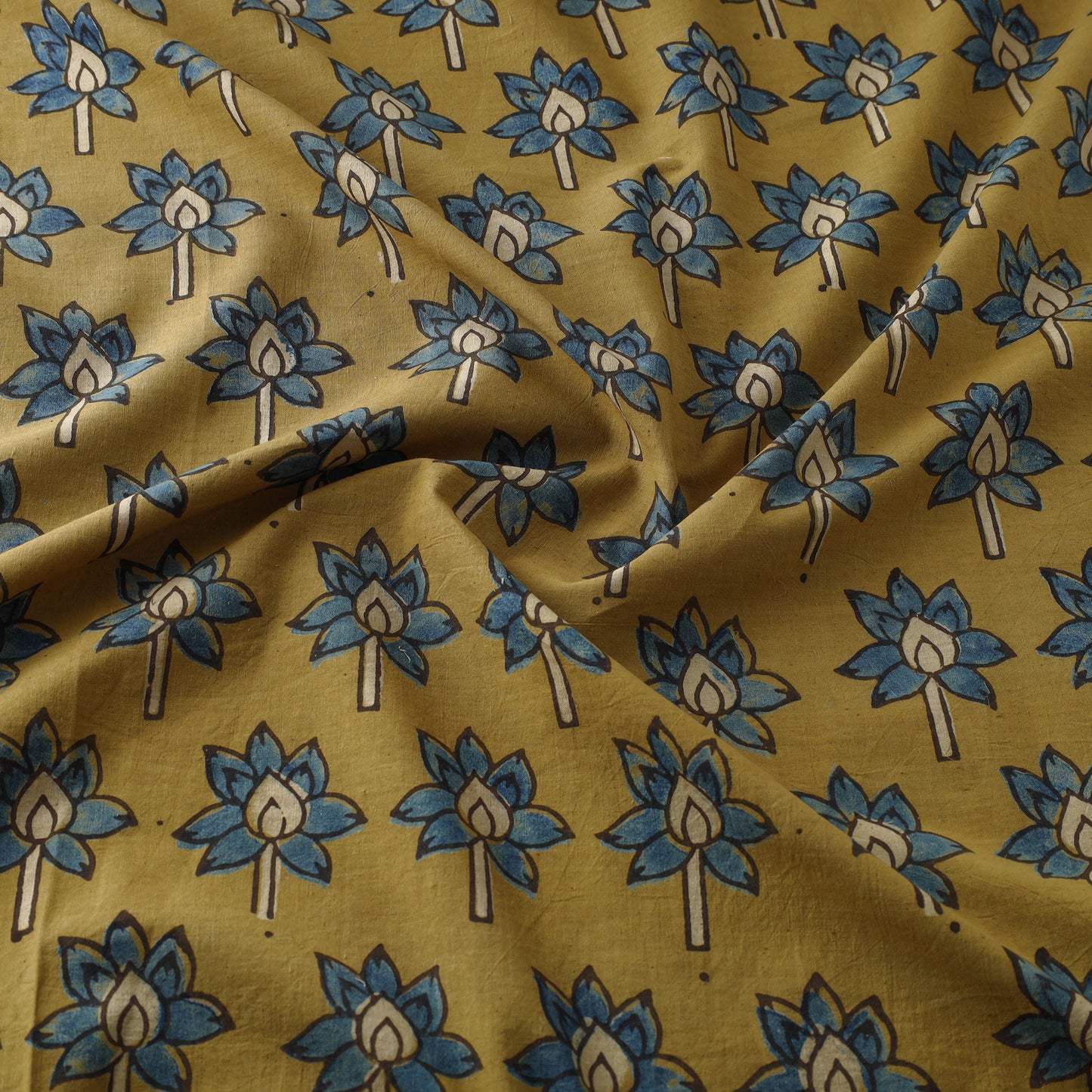 Yellow - Pure Cotton Ajrakh Print Fabric 15