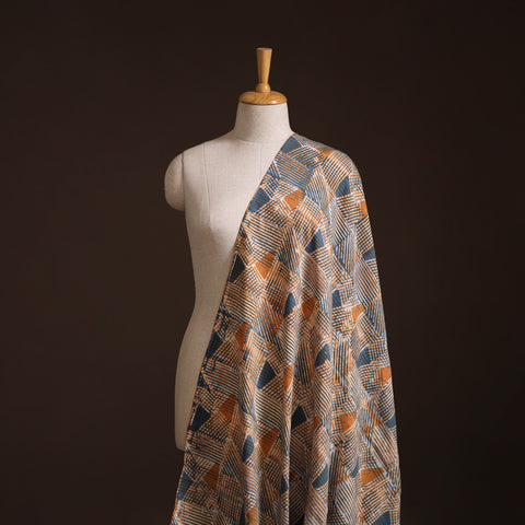 Multicolor - Kutch Hand Batik Print Pure Cotton Fabric 14