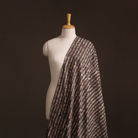Brown - Kutch Hand Batik Print Pure Cotton Fabric 09