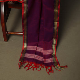 Maroon - Dharwad Woven Mercerised Cotton 3pc Unstitched Dress Material Suit Set 46