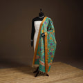 Srikalahasti Pen Work Kalamkari Bangalore Silk Floral Handpainted Dupatta 30