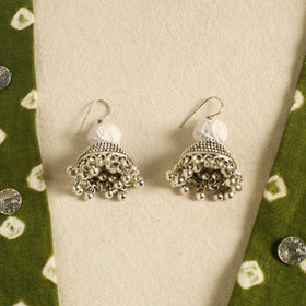 Green - fabart german silver necklace set 04 - handcrafted