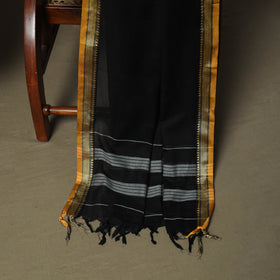 Black - Dharwad Woven Mercerised Cotton 3pc Unstitched Dress Material Suit Set 47