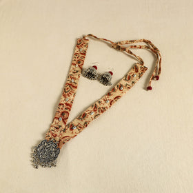 Beige - fabart german silver necklace set 07 - handcrafted