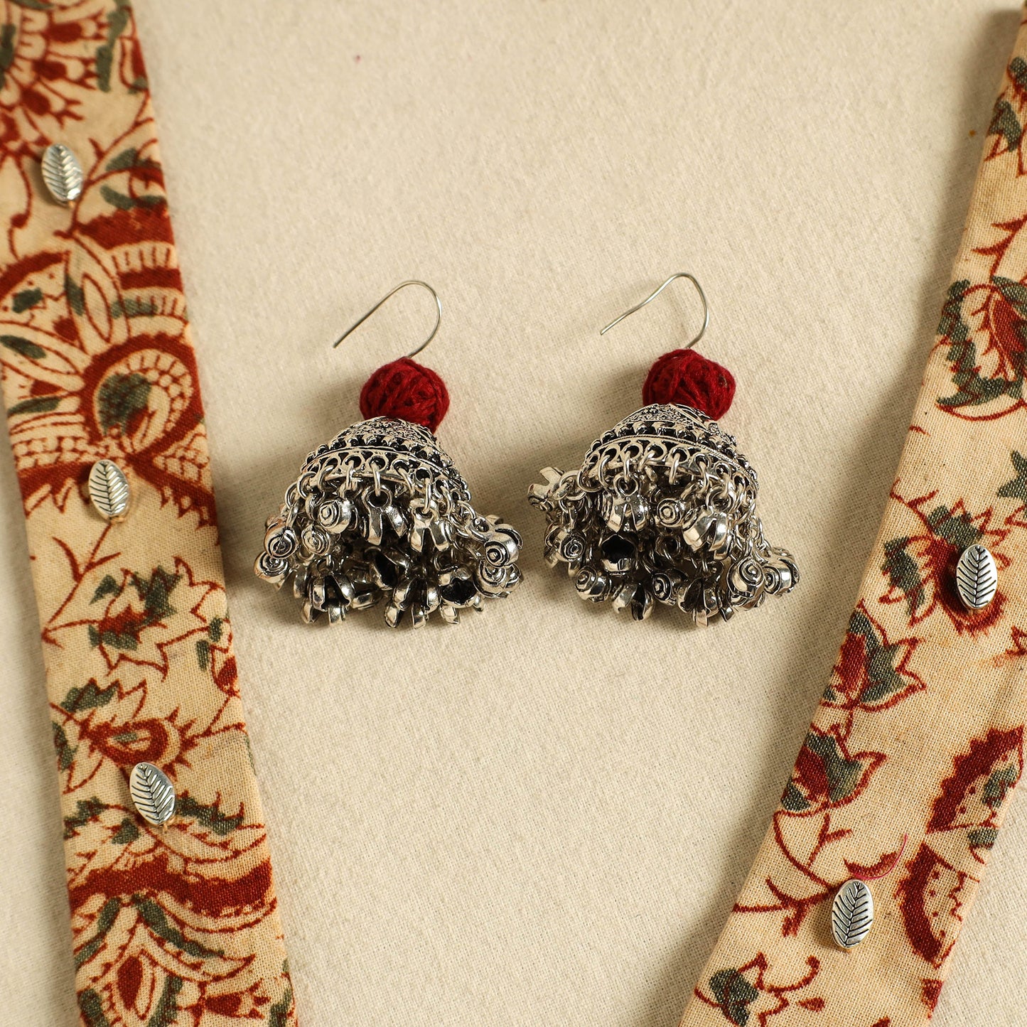 Beige - fabart german silver necklace set 07 - handcrafted