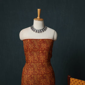 Bagh Hand Block Print Natural Dyed Kota Doria Cotton 3pc Unstitched Dress Material Suit Set 17