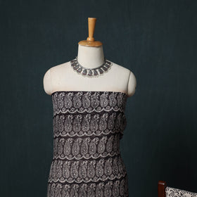 Bagh Hand Block Print Natural Dyed Kota Doria Cotton 3pc Unstitched Dress Material Suit Set 19
