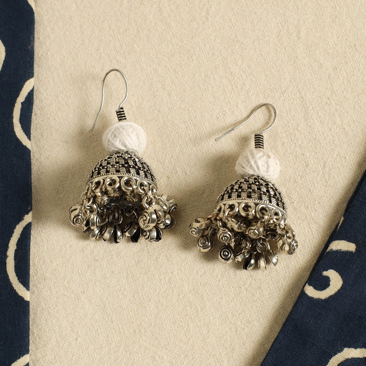 Blue - fabart german silver necklace set 16 - handcrafted