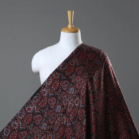 Maroon - Modal Silk Ajrakh Print Fabric 06