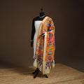 Srikalahasti Pen Work Kalamkari Bangalore Silk Floral Handpainted Dupatta 42