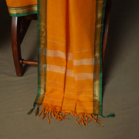 Orange - Dharwad Woven Mercerised Cotton 3pc Unstitched Dress Material Suit Set 56