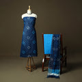 Kota Doria Cotton Shibori Tie-Dye 3pc Unstitched Dress Material 05