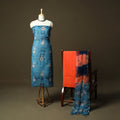 Kota Doria Cotton Shibori Tie-Dye 3pc Unstitched Dress Material 08