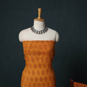 Bagh Hand Block Print Natural Dyed Kota Doria Cotton 3pc Unstitched Dress Material Suit Set 29