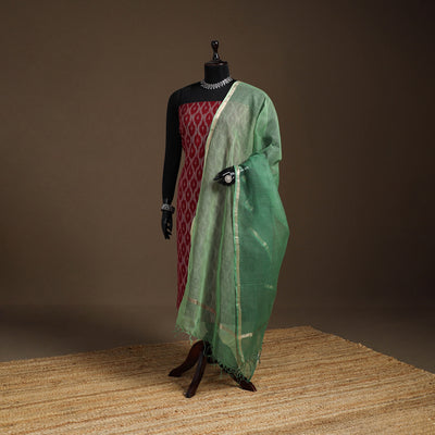 Plain Double Shade Cotton Kota Doria Dupatta 02