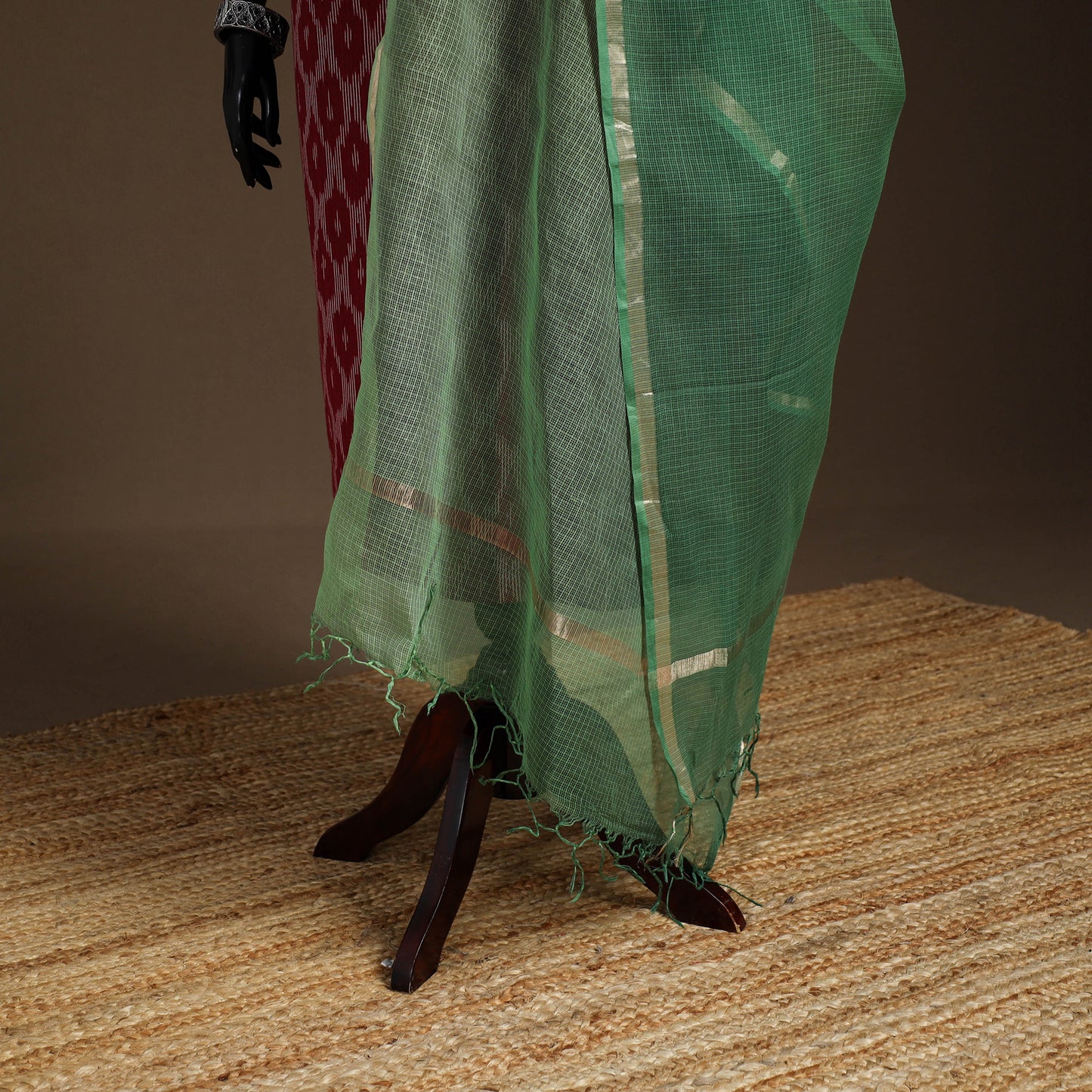 Plain Double Shade Cotton Kota Doria Dupatta 02