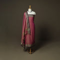 Pink - Dharwad Woven Mercerised Cotton 3pc Unstitched Dress Material Suit Set 63