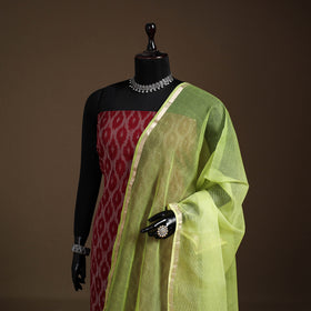 Plain Double Shade Cotton Kota Doria Dupatta 04