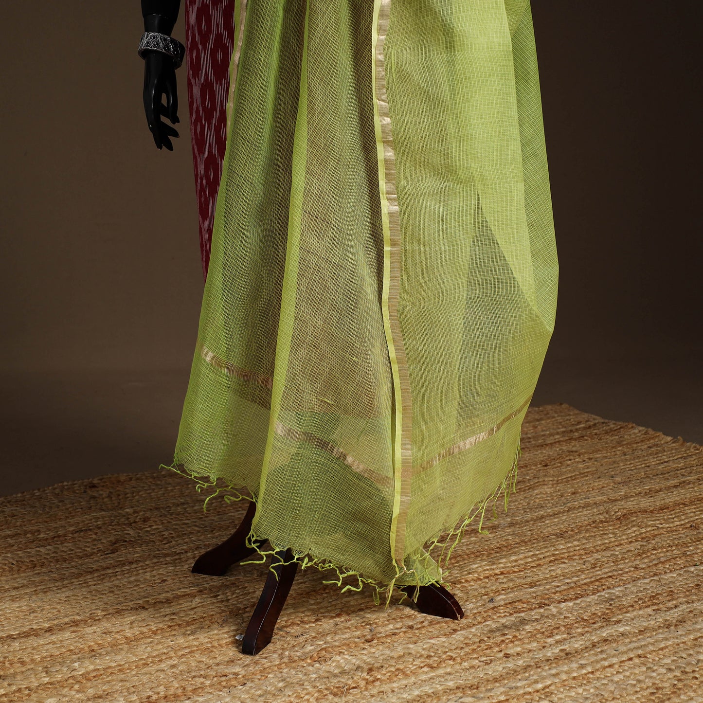 Plain Double Shade Cotton Kota Doria Dupatta 04