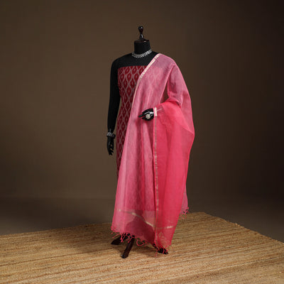 Plain Double Shade Cotton Kota Doria Dupatta 05