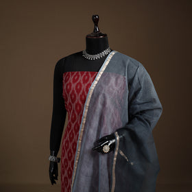 Plain Double Shade Cotton Kota Doria Dupatta 06