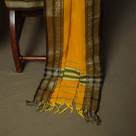 Yellow - Dharwad Woven Mercerised Cotton 3pc Unstitched Dress Material Suit Set 65