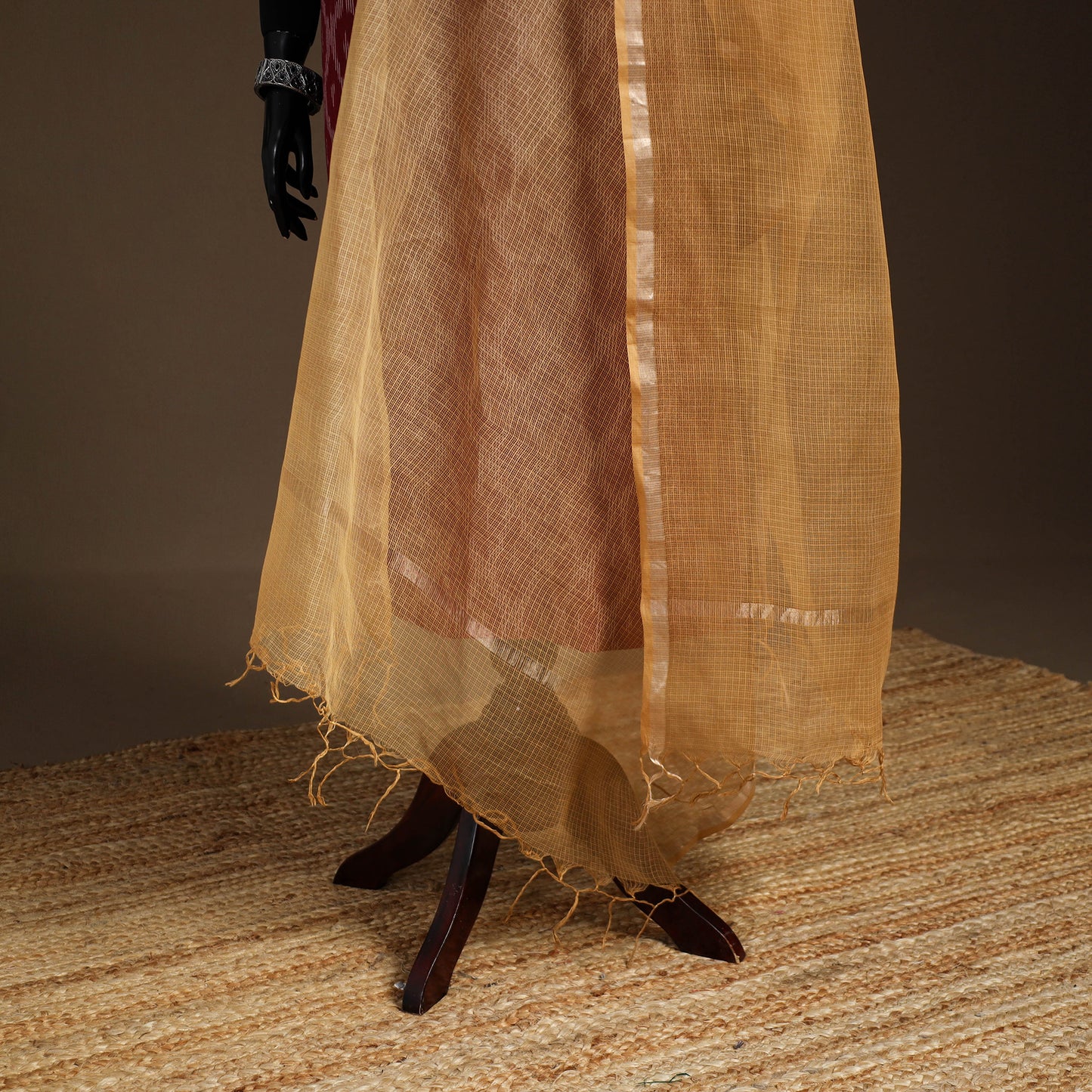 Plain Double Shade Cotton Kota Doria Dupatta 07