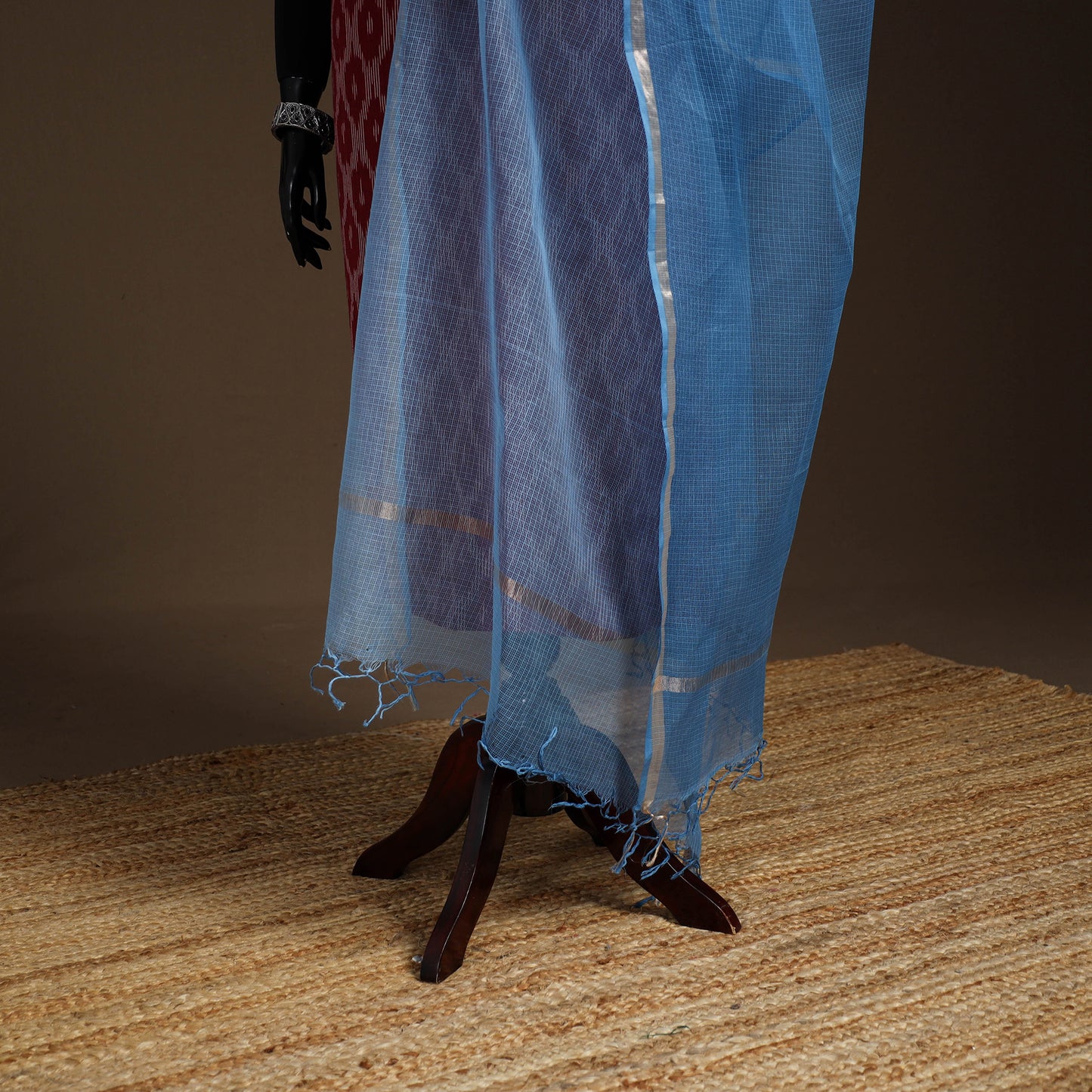 Plain Double Shade Cotton Kota Doria Dupatta 08
