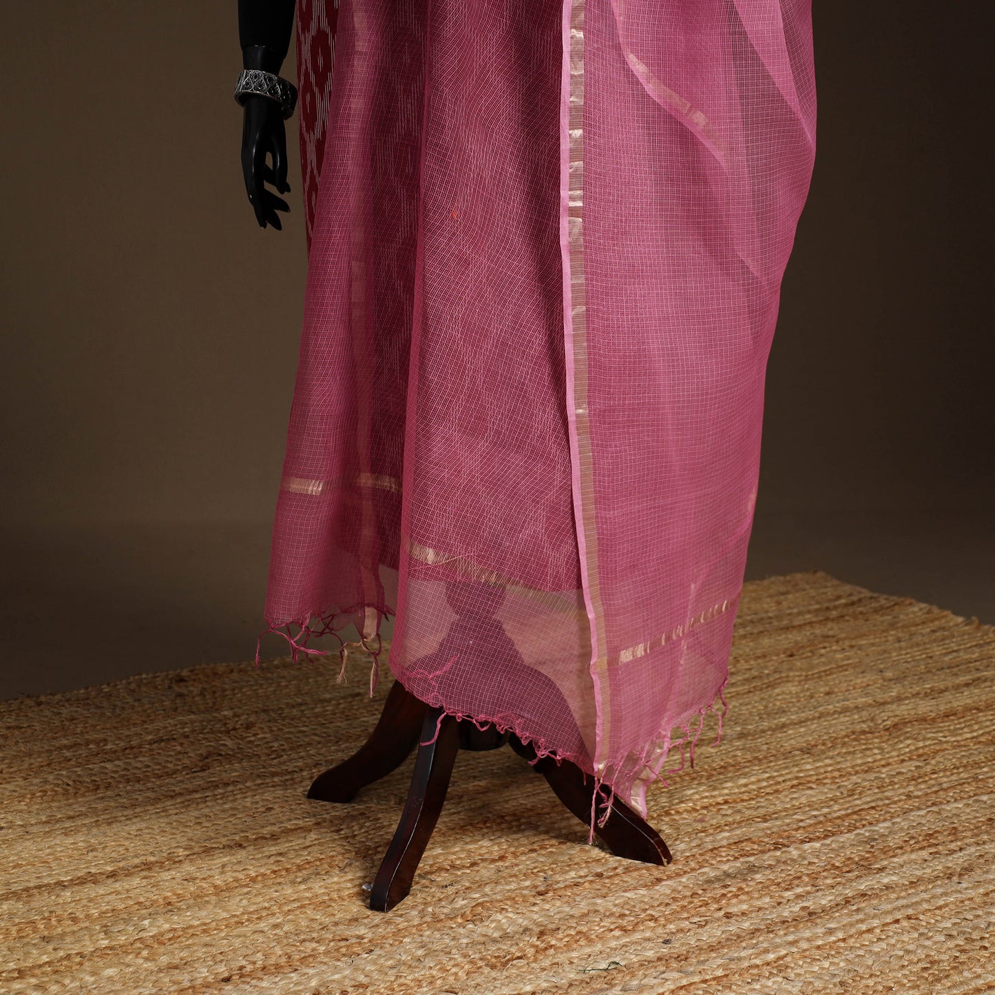 Plain Double Shade Cotton Kota Doria Dupatta 09