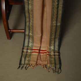 Brown - Dharwad Woven Mercerised Cotton 3pc Unstitched Dress Material Suit Set 67