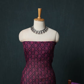 Bagh Hand Block Print Natural Dyed Kota Doria Cotton 3pc Unstitched Dress Material Suit Set 35