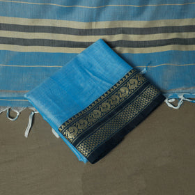 Blue - Dharwad Woven Mercerised Cotton 3pc Unstitched Dress Material Suit Set 69