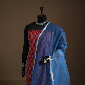 Plain Double Shade Cotton Kota Doria Dupatta 11