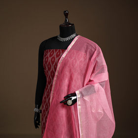 Plain Double Shade Cotton Kota Doria Dupatta 12